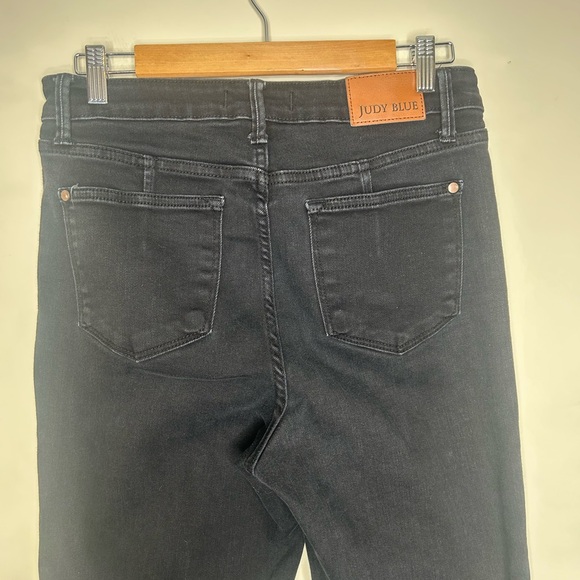 Judy Blue Black Straight Fit Jeans 9/29 Stretch Like New - Picture 7 of 8